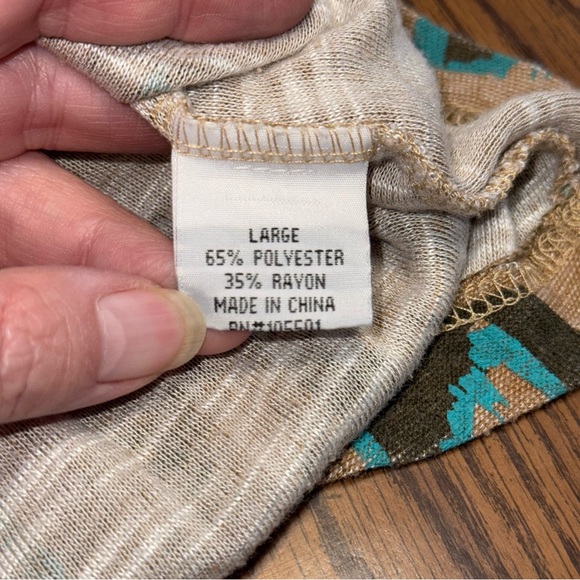 Double D Ranch Western Aztec Tank Racerback Boho Tunic L - Picture 8 of 10
